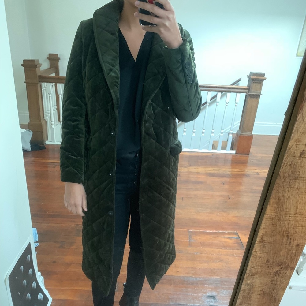 Quilted Green Winter Coat